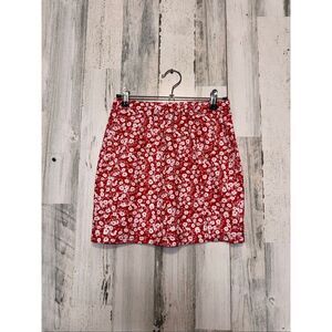 Red Ditsy Floral Mini Skirt Women’s XS